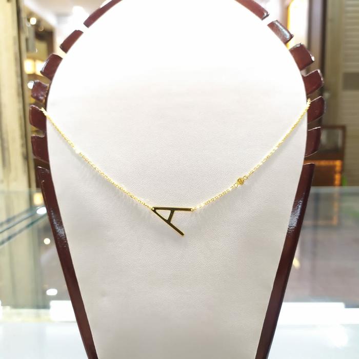 Kalung Huruf Inisial A Emas Kuning 700