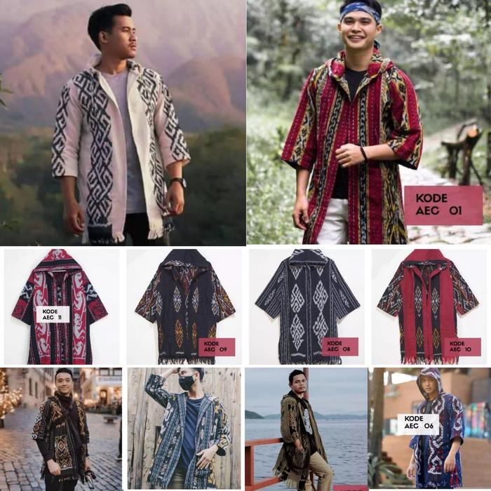 CARDIGAN HOODIE TENUN OUTER ETNIK PRIA WANITA JAKET KIMONO LONG KARDI HODIE ETNIC OUTWEAR ATASAN PON