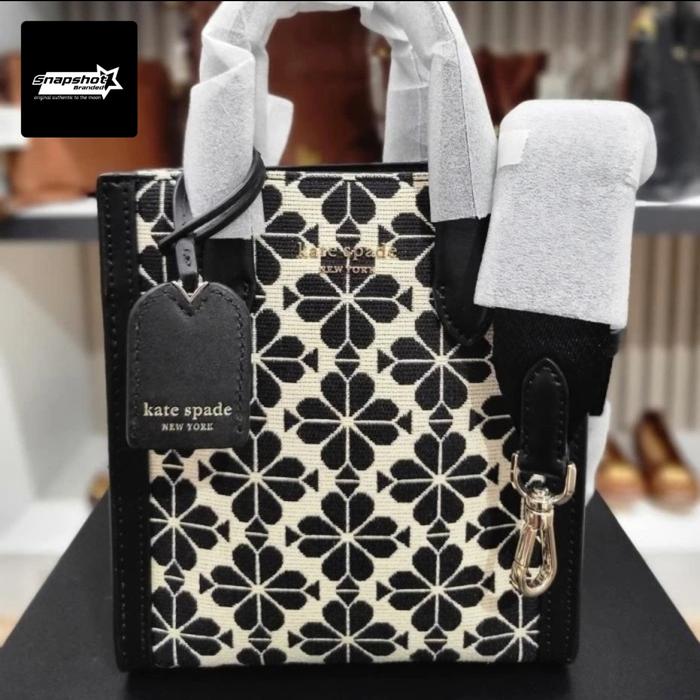 KS Mini Manhattan Spade Flower Jacquard Tote (CREAM MULTI)