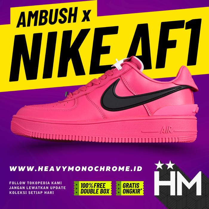 AF 1 x AMBUSH Shocking Pink Black Custom Sneaker (Size 36-47.5)