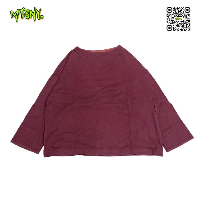 Kaos Tshirt Tees Long Sleeve Outer Uniqlo Uniklo Basic Polos Marun