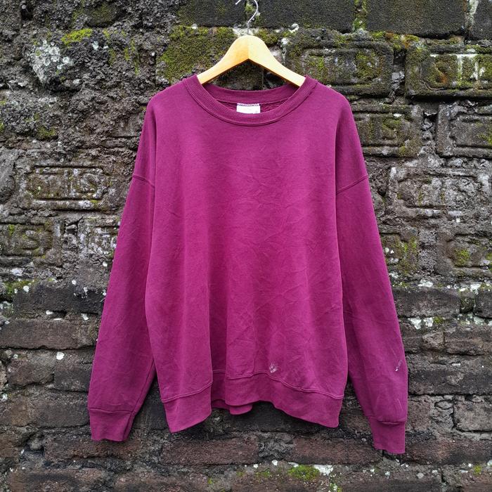 vintage sweatshirt 90s lee blank maroon