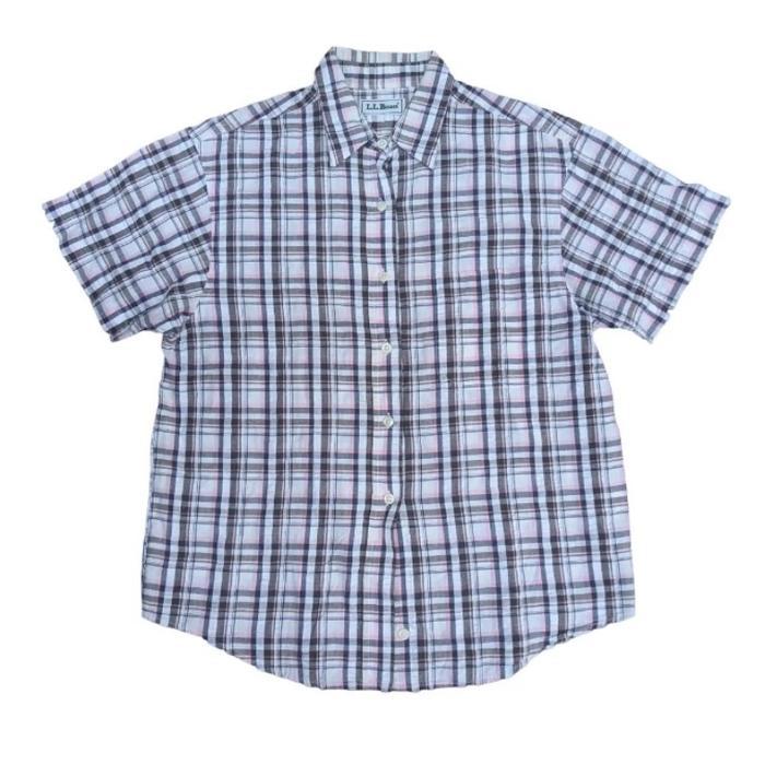 Kemeja ll bean plaid shirt