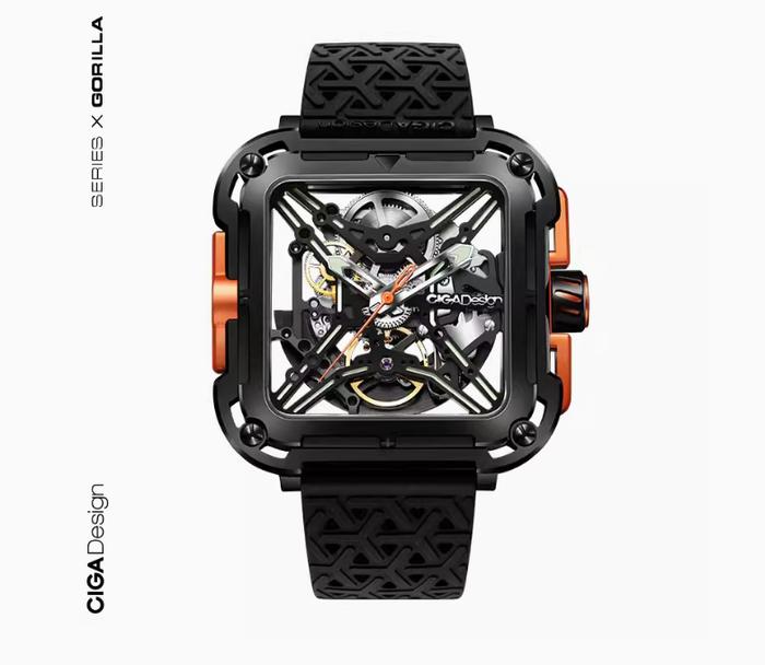 CIGA Design Mechanical Watch Series X Gorilla Men Analog - Black Orange