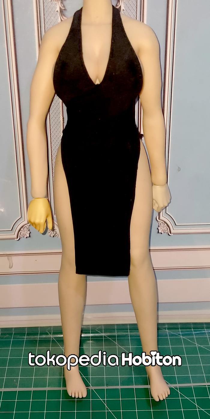 1/6 Scale Figure Gown Dress Gaun Spandex Melar Stretch Kitbash Custom TBLeague Jiaou Doll Phicen Hot