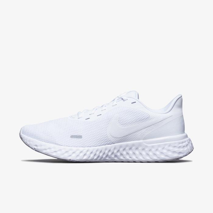 SEPATU PRIA SIZE 42.5 MEN'S NIKE REVOLUTION 5 WHITE/WHITE BLANC/BLANC BQ3204-103