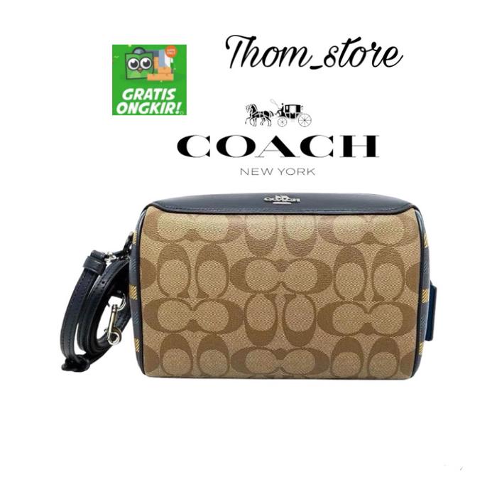 TAS WANITA C H F76630 BENNET IN SIGNATURE CANVAS KHAKI