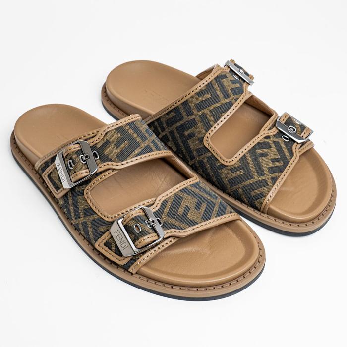 Fendi Feel FF Jacquard Sandal Slide