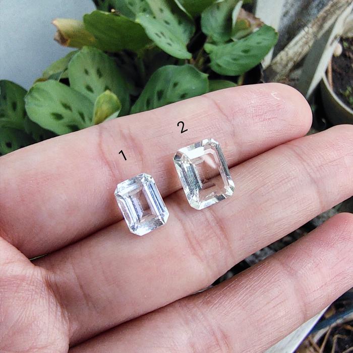 Natural batu permata white topaz batu asli topaz putih