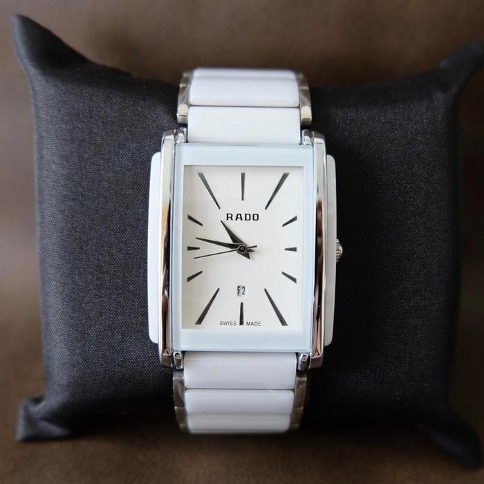 Jam Tangan Wanita RADO Original Keramik Analog Rantai Stainless Steel