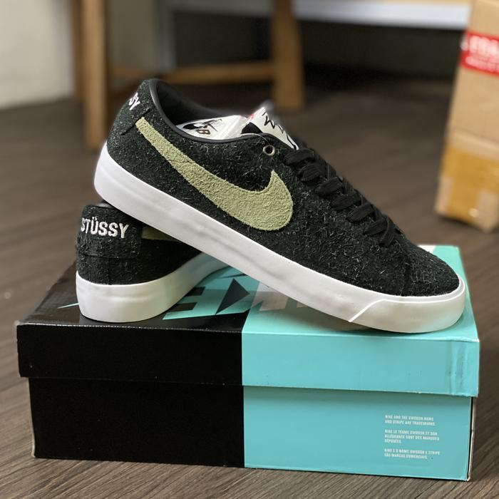 Original 100% Nike SB Zoom Blazer Low x Stussy Palm Green