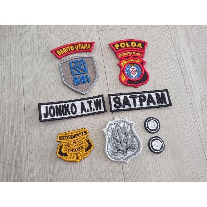 BORDIR SATPAM BANK BRI TERBARU FULL SET PDH