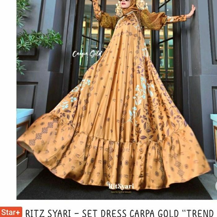 Dress CARPA GOLD By Ritz Syari size L1 Gamis