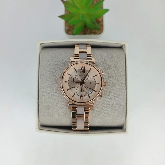 MK6560 Sofie Chronograph Dial Dual Tone Watch * RoseGold