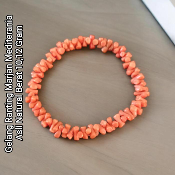 Gelang Ranting Marjan Mediterania Asli Natural