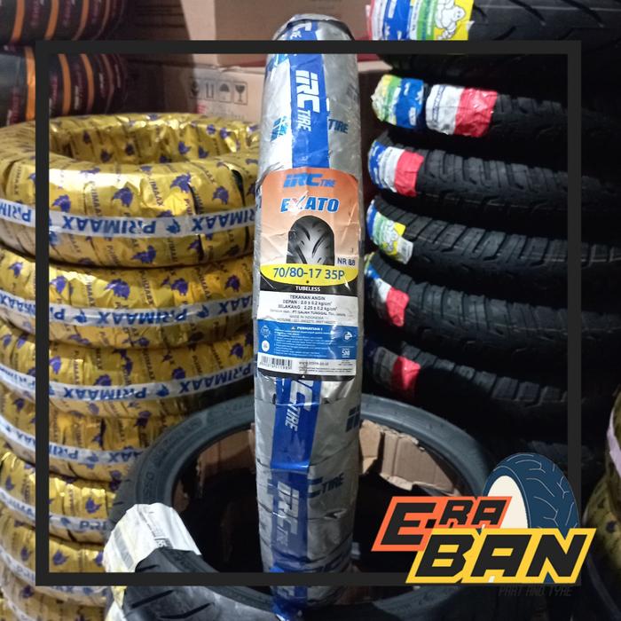 BAN LUAR IRC NR88 EXATO 70 80 RING 17 TUBELESS