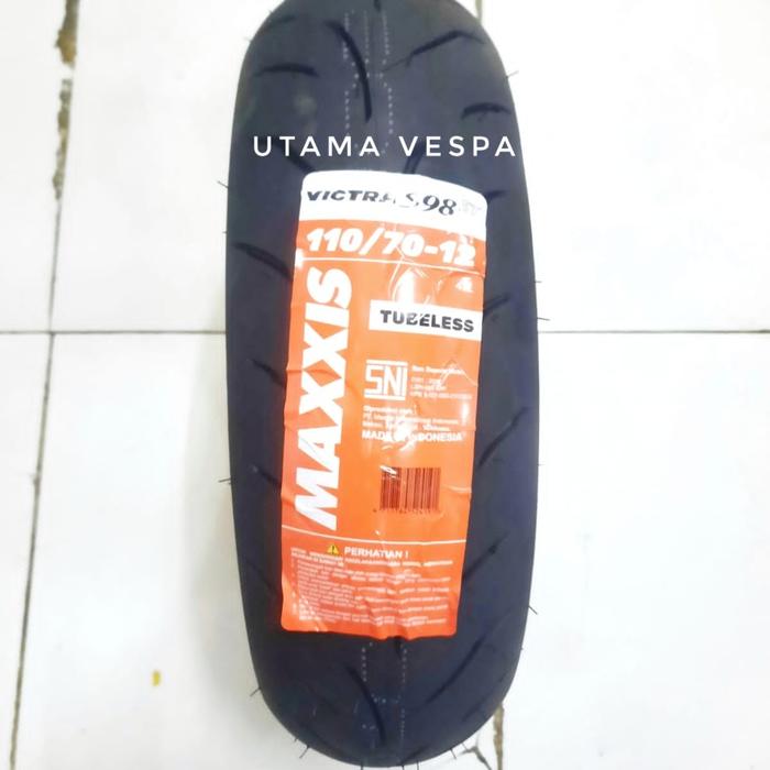 Ban depan Vespa Matic Sprint Kymco Maxxis 110 70 12 Victra