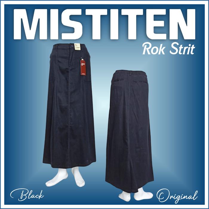 Rok Mistiten Strit Misti10 Hitam Panjang Wanita Dewasa Murah Terbaru RK0516