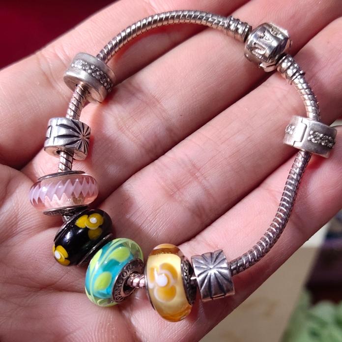 Gelang pandora Ale bracelet 6 charms Original 18cm