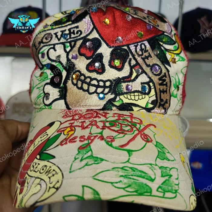 Topi Baseball Topi Branded - Trucker Ed Hardy Original