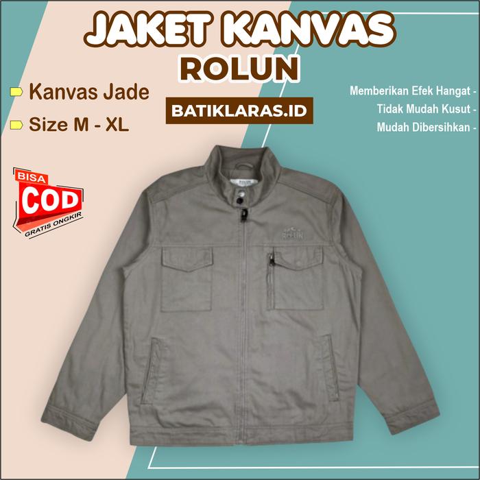 Jaket Rolun Pria Dewasa Kanvas Jade JK0634
