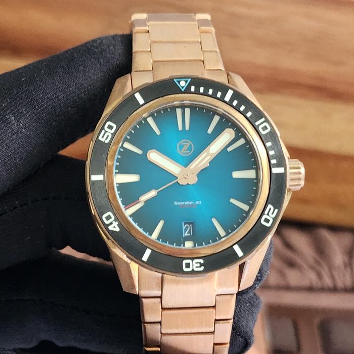 Jam Tangan Zelos Swordfish 40 Bronze Brand New 2024