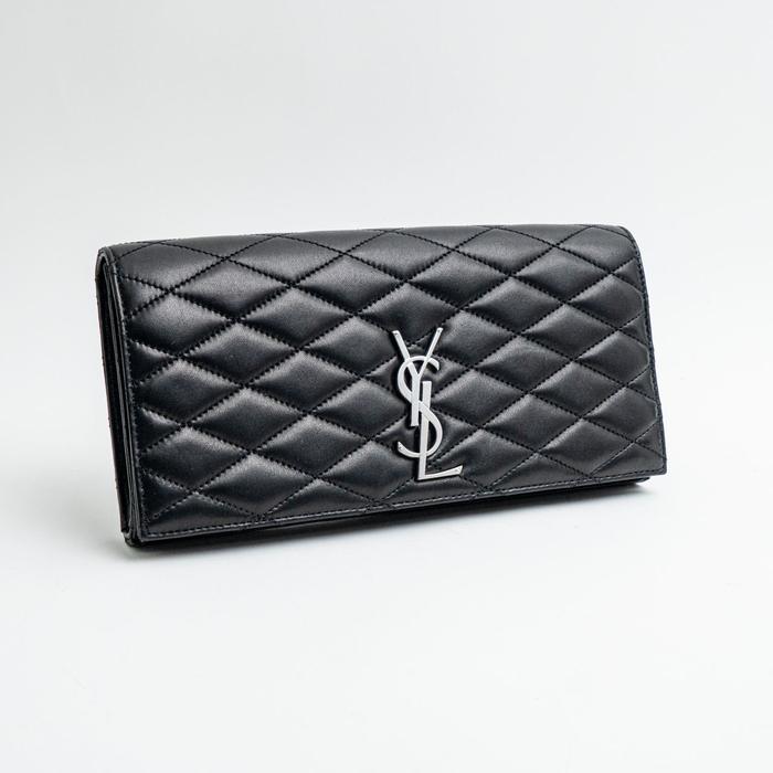 YSL Saint Laurent Kate Clutch in Quilted Lambskin Black