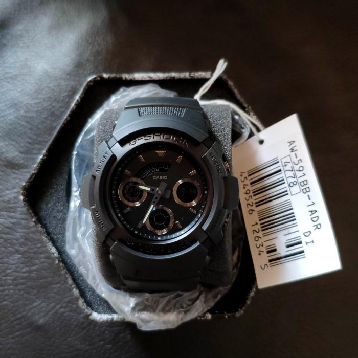 Jam Tangan Casio G-Shock AW-591BB AW 591 Black Ori Resmi GAP New