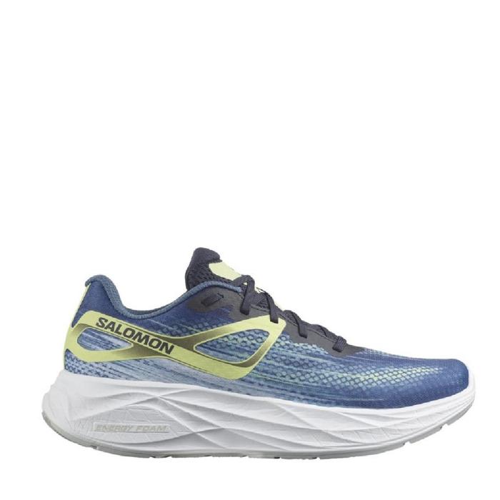 Sepatu Salomon Aero Glide Running Blue Ashes Lime Men's Original