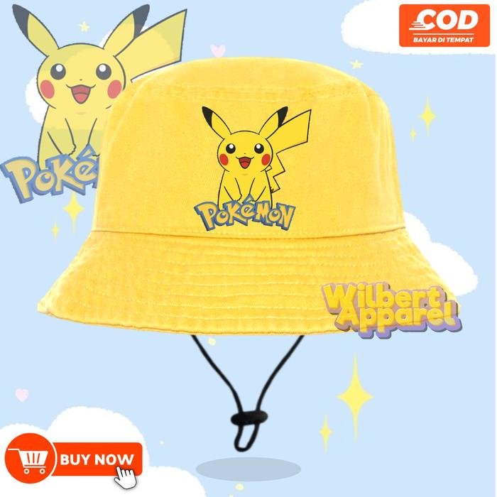Topi Anak Pokemon / Topi Bucket Anak Pokemon