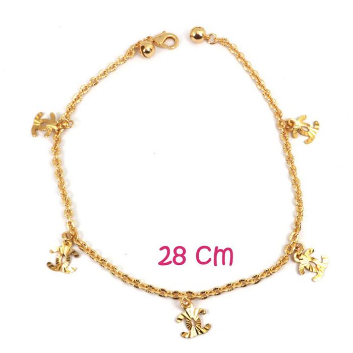 xuping gelang kaki wanita perhiasan emas gold chanel pendant anklet jewellery