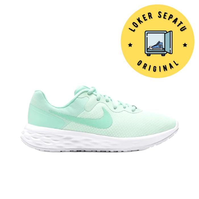 SEPATU LARI NIKE REVOLUTION 6 BARELY GREEN DC3729 300 ORIGINAL BNIB RESMI