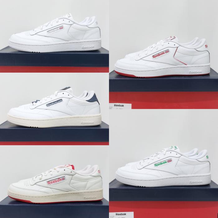 ORI SALE SEPATU REEBOK CLASSIC CLUB C 85 MU WHITE BLUE MEN