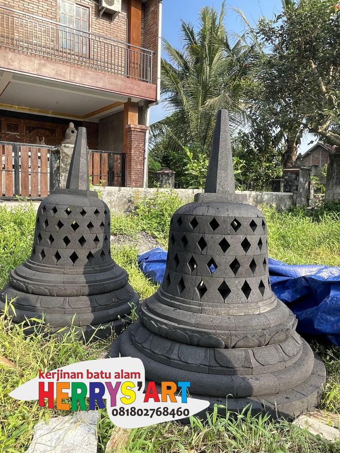 stupa candi borobudur batu merapi