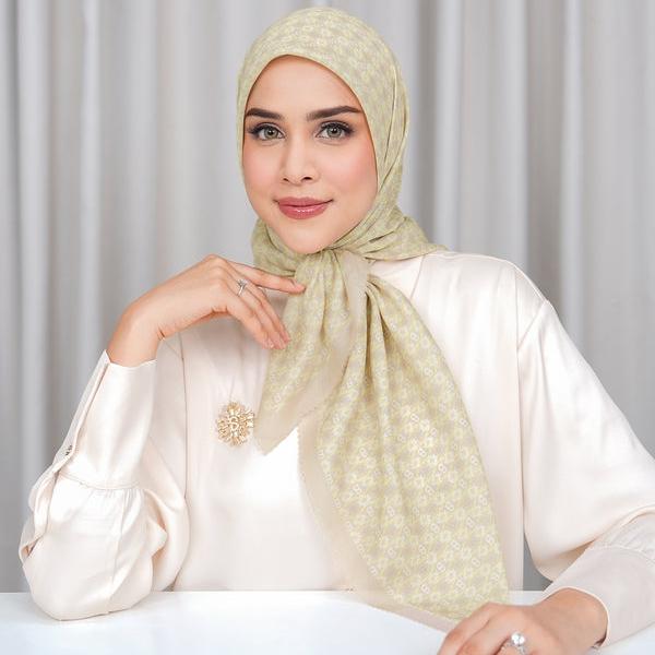 BUTTONSCARVES Ikat Voile Square - Humus