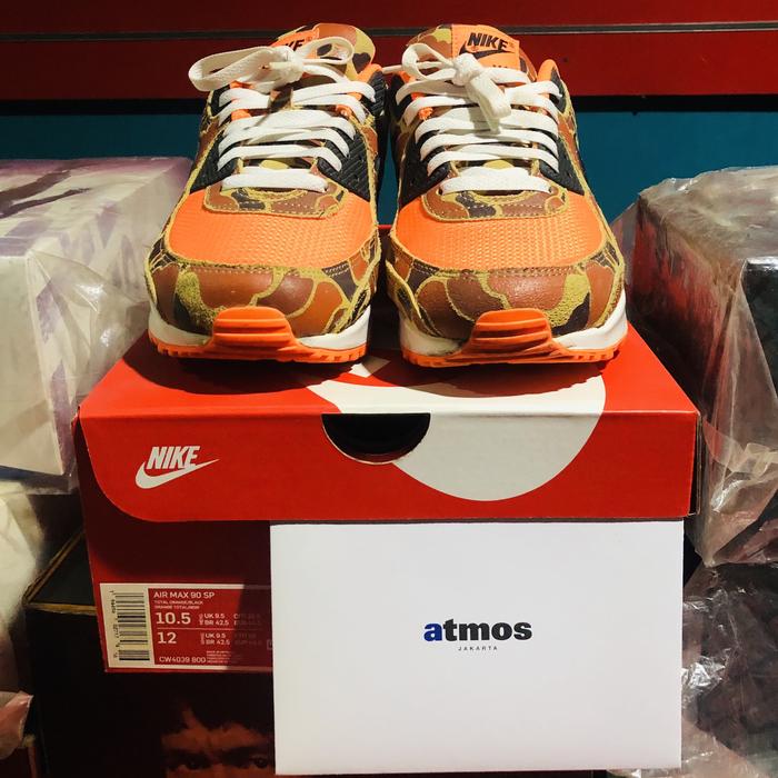Pre Loved Nike X Atmos Air Max 90 SP Total Orange Duck Camo Sz 10.5 us / 44.5 eur / 28.5 cm 100% Aut
