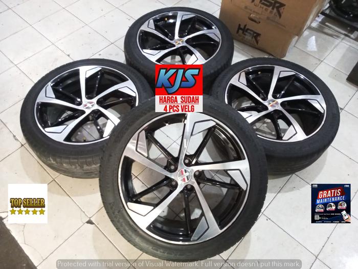 Velg Racing Bekas R19 HSR Arai Pcd 5x112 Ban Bonus Ring 19 Buat Mercy Innova CRV Xtrail Camry Rush T