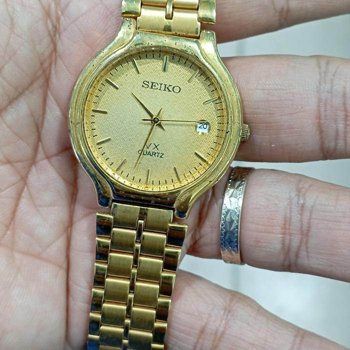 jam tangan Seiko classic vintage jam tangan pria gold tipis klasik