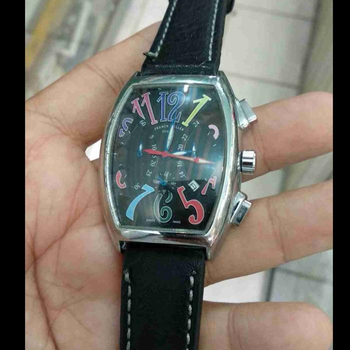 jam tangan pria quartz frank muller siap pakai normal tidak ada kendala sporty fashionable