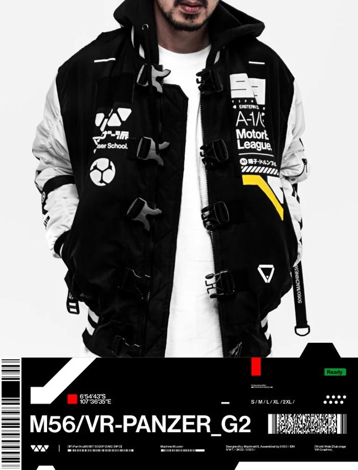 M56/VR-PANZER_G2 Varsity variant Mauser School Bomber jacket. Armored Art , zero gravity combat spe