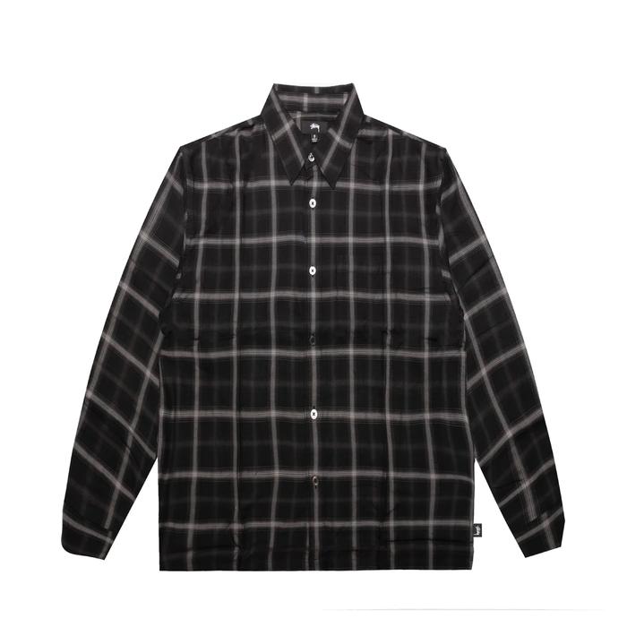 STUSSY SHADOW PLAID RAYON SHIRT