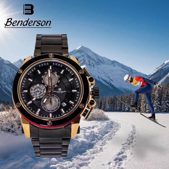 BENDERSON 1730 Jam tangan pria chrono aktif water resistant