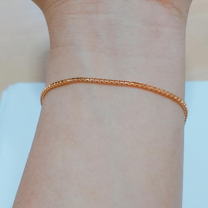 Gelang tangan italy santa Asli perak silverlapis emas warna rosegold gel001