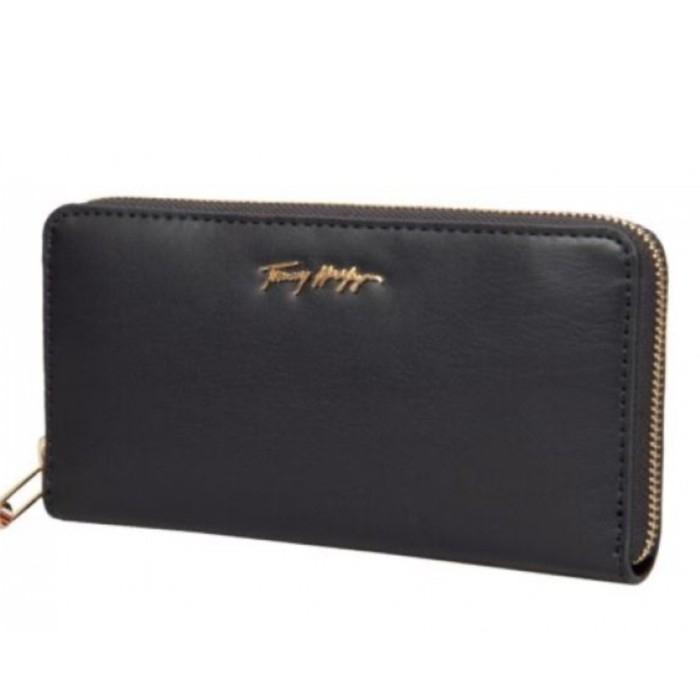 Dompet Panjang Wanita Tommy Hilfiger Women's Wallet with Embossed Logo XW0XW02512 Black