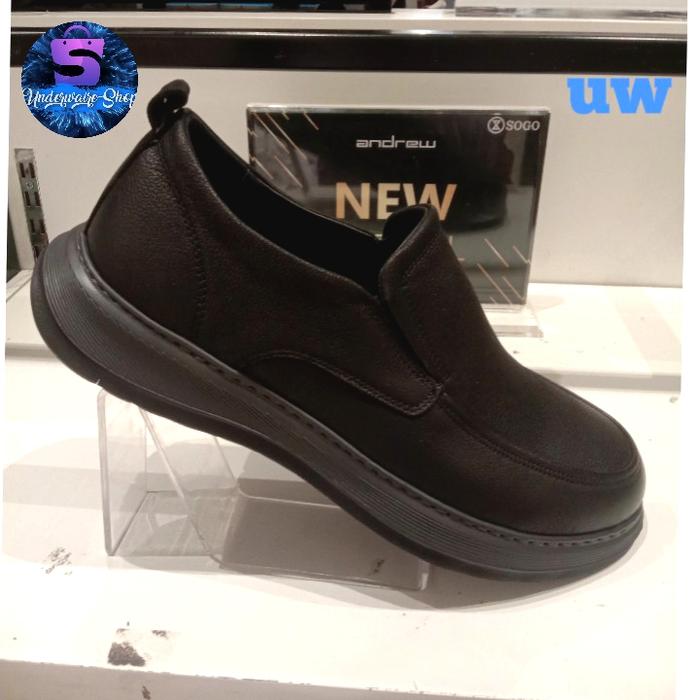 sepatu pria Andrew artikel (W-D016-1) D12. hitam .Guenien leather 100%. original