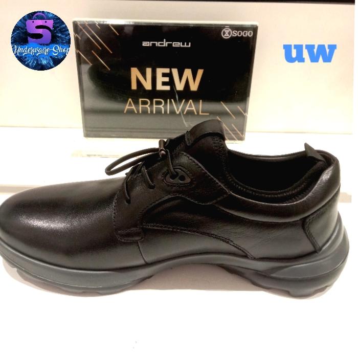 sepatu pria Andrew artikel (W-D011-1) D12. hitam .Guenien leather 100%. original