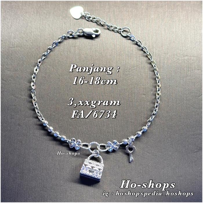 Gelang Mas Putih Kadar 750 Asli Emas