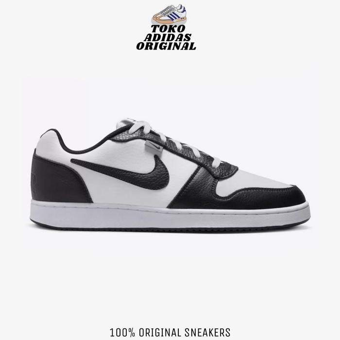 SEPATU SNEAKERS NIKE AIR EBERNON LOW PRM BLACK WHITE ORIGINAL RESMI