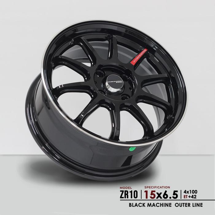 ZR10 BLACK-MACHINE VELG JF LUXURY R15