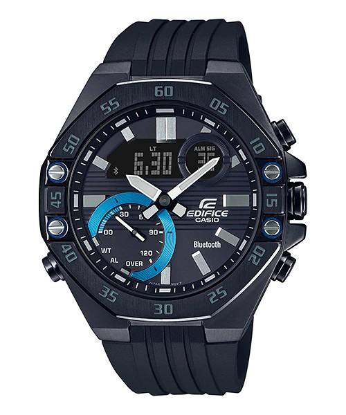 EDIFICE ECB-10PB-1ADF - Jam Tangan DualTime ORIGINAL - Rubber